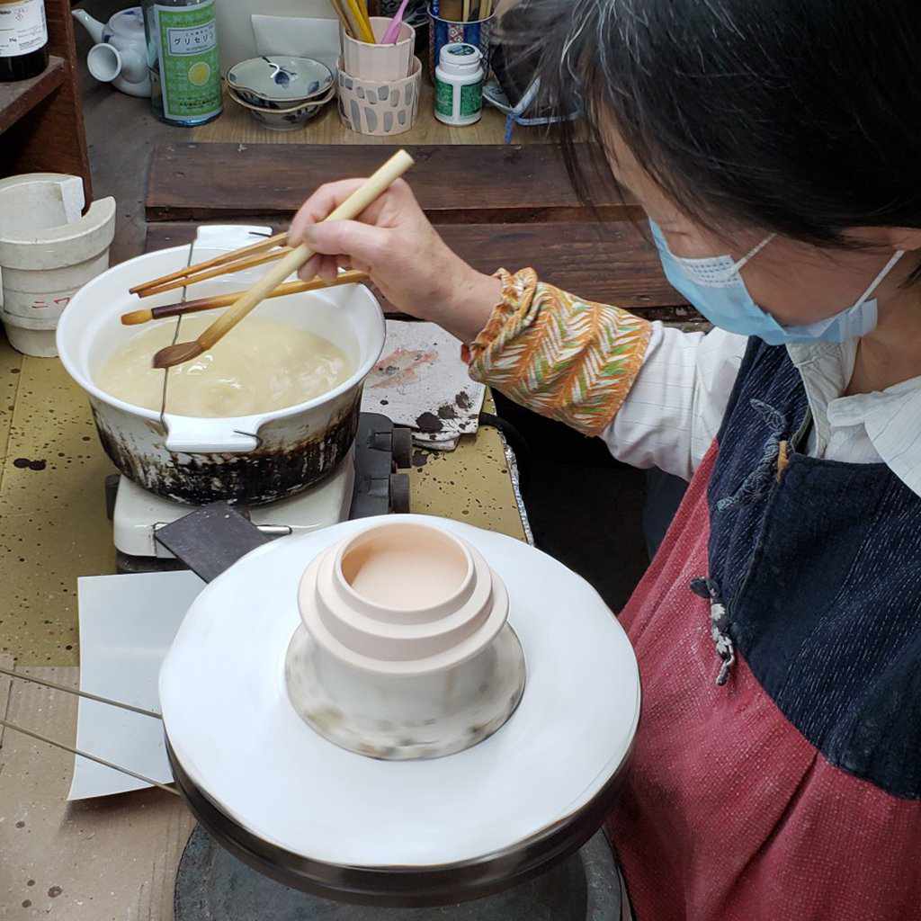 [LARGE PLATE (PLATTER)] APERTURE LONG ANGLE PLATE MOEGI | HAYASHIKURO KILN | OLD IMARI-ARITA WARES